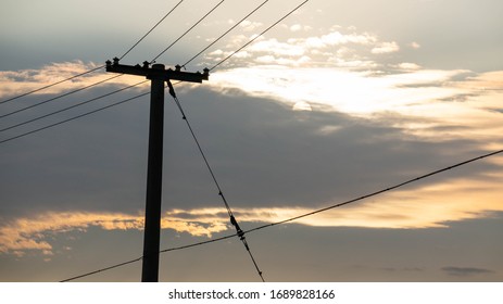 Wooden Telegraph Pole Afternoon Sky Stock Photo 643390312 | Shutterstock