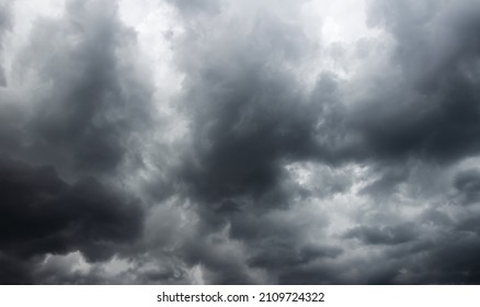 Sky with dark rain clouds background. Wheather forecast concept.