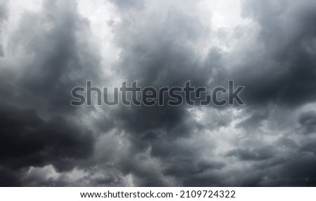 Sky with dark rain clouds background. Wheather forecast concept.