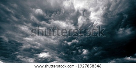 The sky with dark thunderclouds