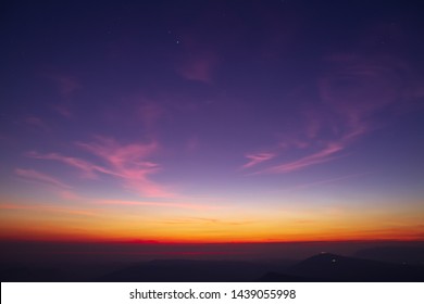 Sky, dawn light and mountain - Shutterstock ID 1439055998