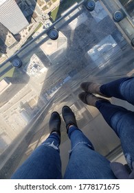 Sky Deck At Willis Tower In Chicago.