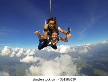 Sky Diving Tandem Happiness