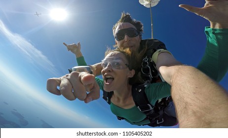 Sky Diving Tandem Self Portrait