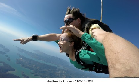 Sky Diving Tandem Self Portrait