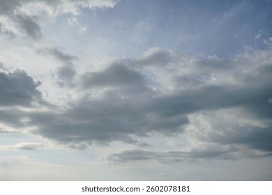 Sky with dramatic grey clouds, overcast weather. - Powered by Shutterstock - Get 15% off with code: PIKWIZARD15