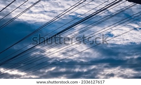 sky evening sky pictures evening atmosphere house electric wires electric wires