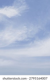 
It is a sky with feathery clouds.