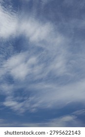 
It is a sky with feathery clouds.