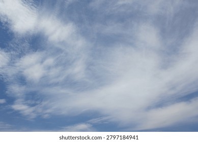 It is a sky with feathery clouds.