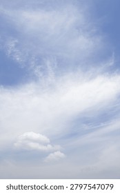 
It is a sky with feathery clouds.