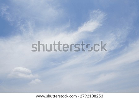 
It is a sky with feathery clouds.