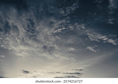 A sky filled with clouds during either dawn or dusk. The clouds are scattered across the sky, with varying densities and textures Brazil são paulo