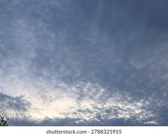 The sky is filled with Stratocumulus clouds. 