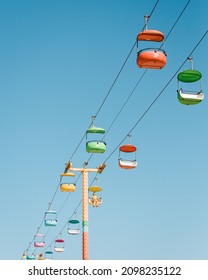 The Sky Glider Ride On The Boardwalk In Santa Cruz, California