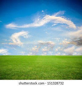 sky and grass field background