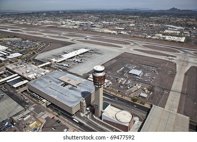 Sky Harbor Airport And Contol Tower