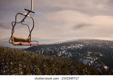 Sky High - Empty Chair Lift In Ramzova Ski 