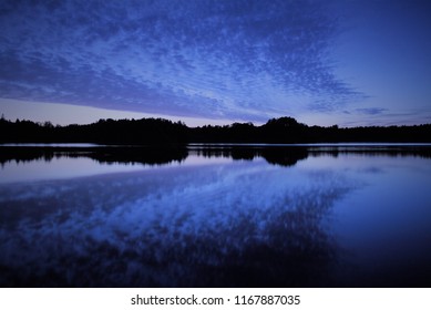 Sky in a lake reflection