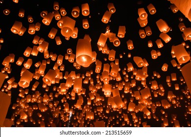 Sky lantern in Lantern Festival