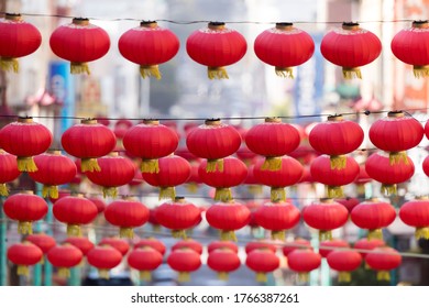 Sky Lanterns. Chinatown, San Francisco, California, USA.