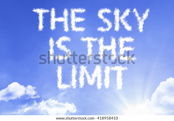 Sky Limit Cloud Word Blue Sky Stock Photo (edit Now) 418958410