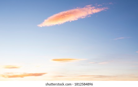 sky with orange clouds at sunset