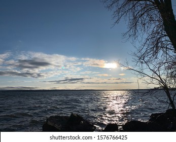 Sky Over The Bay At Presque Isle. 