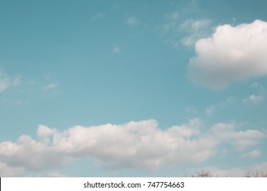 Sky Overlay Bright Teal Blue Sky With Some Clouds