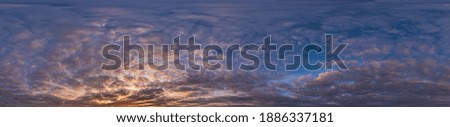 sky panorama with clouds without ground, for easy use in 3D graphics and panorama for composits in aerial and ground spherical panoramas as a sky dome