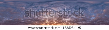 sky panorama with clouds without ground, for easy use in 3D graphics and panorama for composits in aerial and ground spherical panoramas as a sky dome