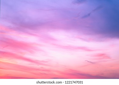 
Sky in the pink and blue colors. effect of light pastel colored of sunset clouds   - Shutterstock ID 1221747031