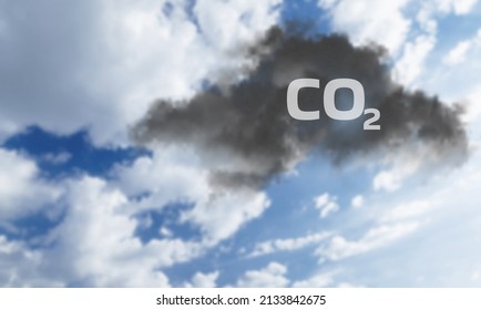 The Sky Is Polluted With CO2. Clouds. Carbon Capture Technology