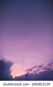 The Sky Is Purple At Dusk And Dawn Because Waves Of Sunlight Are Scattered By Aerosol Particles In The Atmosphere.