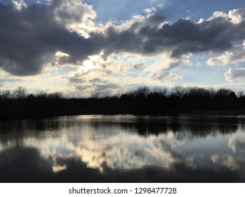 Sky Reflection At Claude Moore Park, Sterling, Virginia