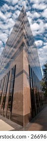 Sky reflection and corner building looking up