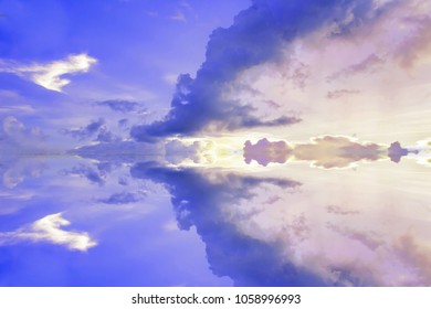 Sky reflection with water
