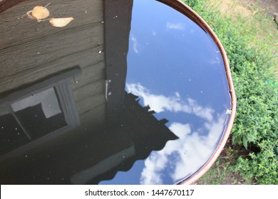 Sky Reflection In The Water. Artsy Photo.