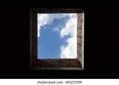 The Sky Seen Through A Hole In The Ceiling