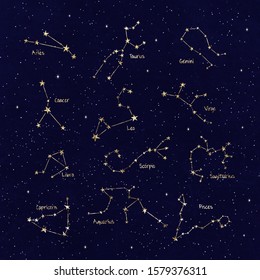 Map Of The Stars Sky Star Map Constellations Stars Stock Photo (Edit Now) 1579376311