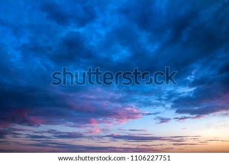sky sunset with clouds