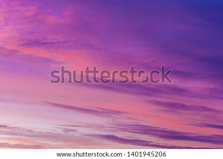 Sky at sunset with clouds, sky, clouds, blue, background, blue, red, pink, purple, crimson, violet, magenta, beautiful, nature, beauty, cloud