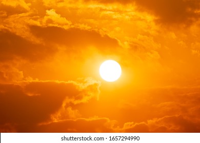 Sky sunset of sunshine and cloud, bright twilight background. Everything lies above surface atmosphere outer space is sky. Cloud is aerosol comprising visible mass  liquid, for creative design graphic - Powered by Shutterstock