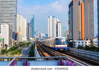 Sky Train At Bangkok,thailand