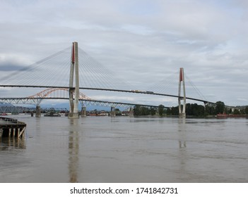 Sky Train Bridge From Vancouver To Surrey Over The Fraser River