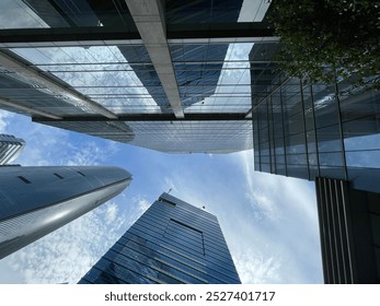 A sky view in the middle of sky crapper