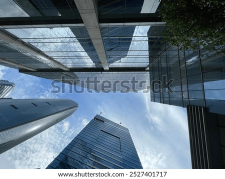 A sky view in the middle of sky crapper
