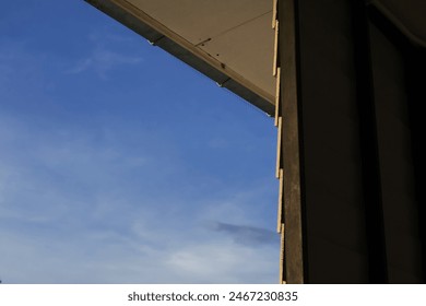 sky view through the building