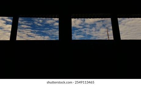Sky view through the window