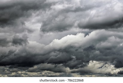 Sky with violent and dramatic clouds